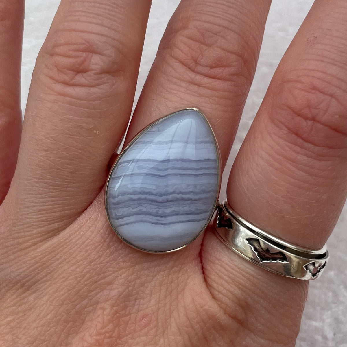 Blue Lace Agate Ring