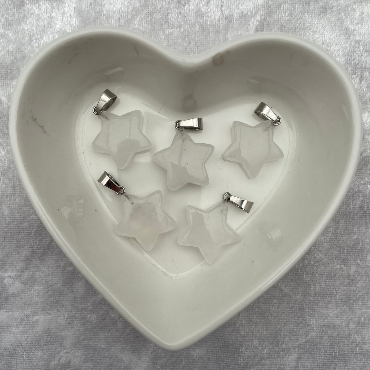 Clear Quartz Star Pendants