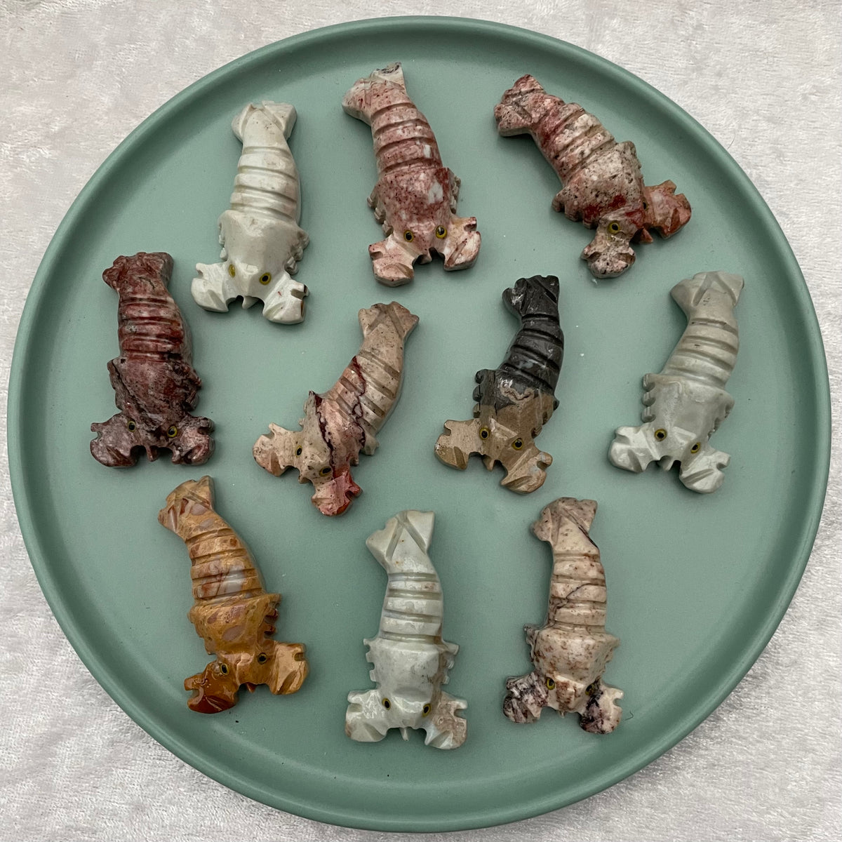 Soapstone Lobster Carvings