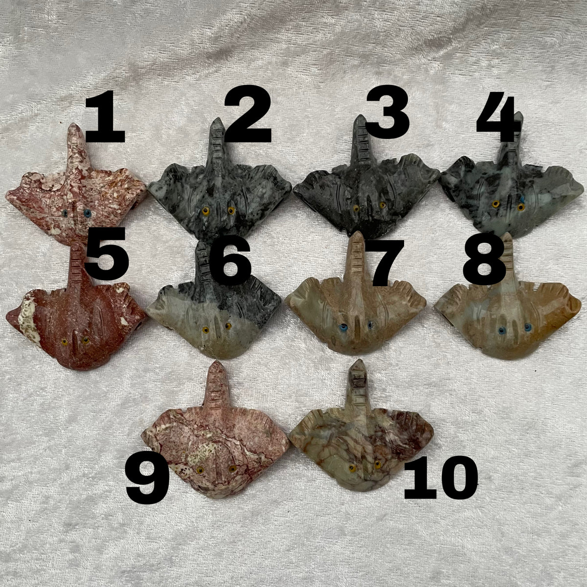 Soapstone Stingray Carvings
