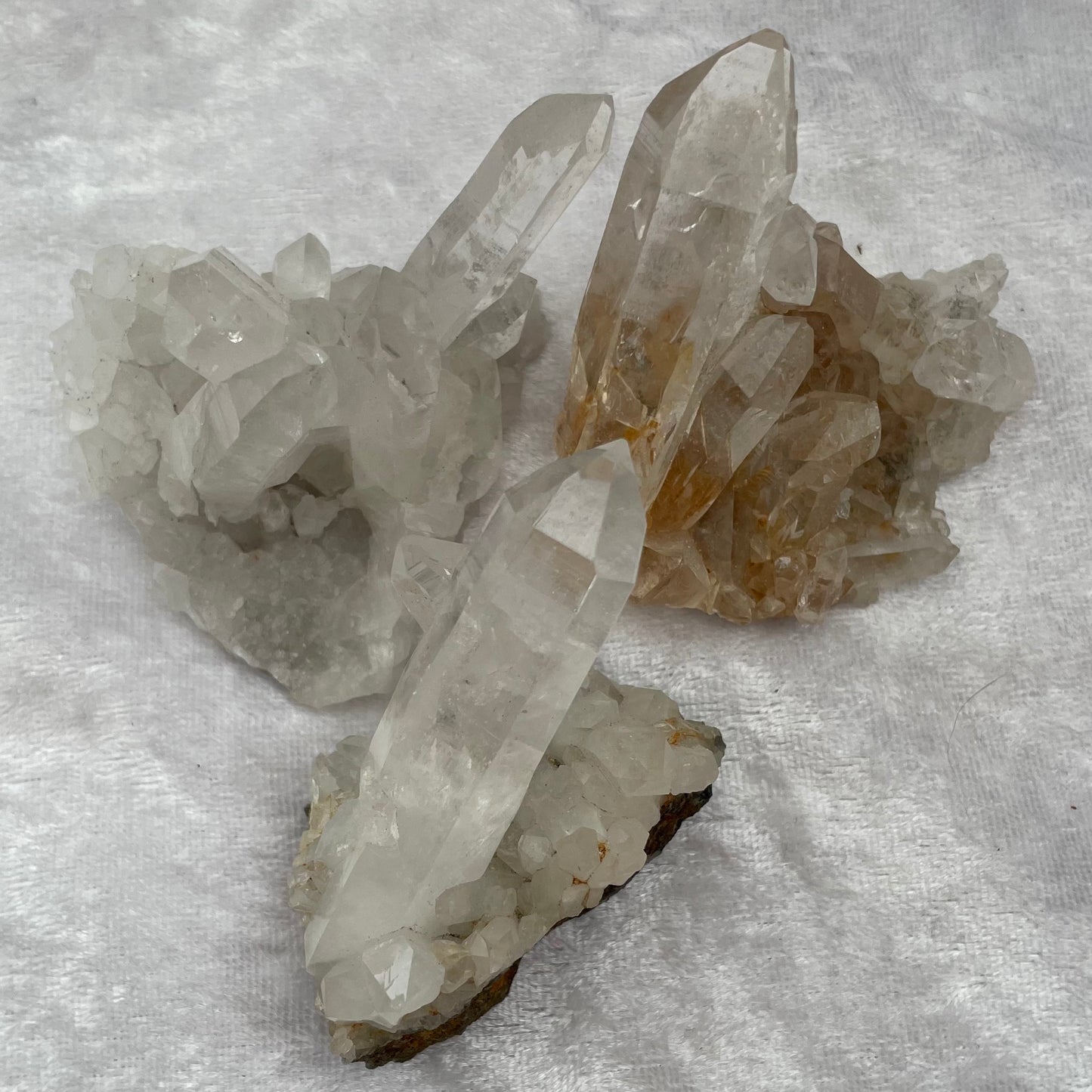 Clear Quartz Point Clusters