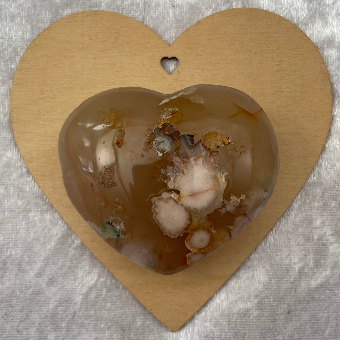Blossom Agate Heart