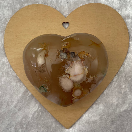 Blossom Agate Heart