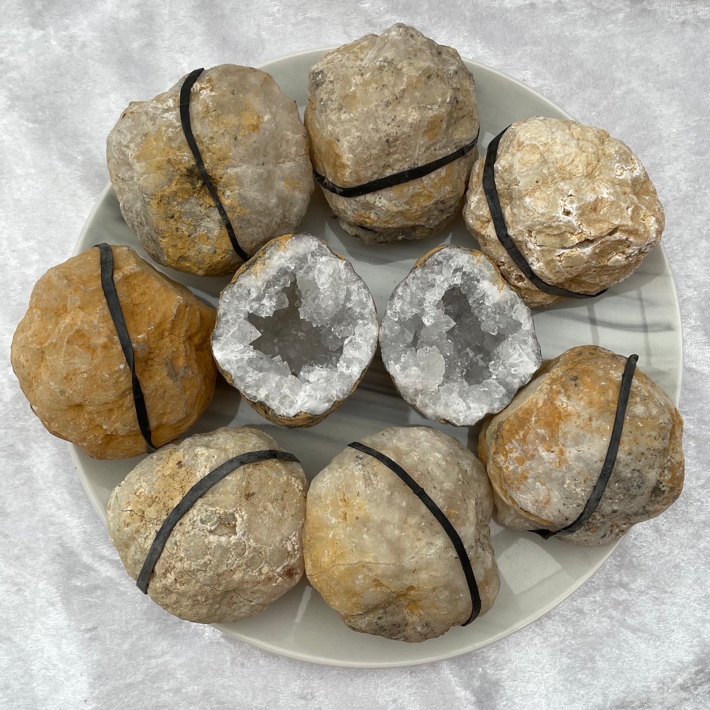 Split Quartz Geode Pairs
