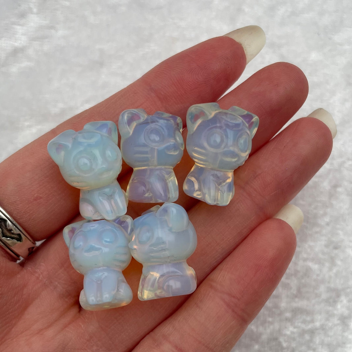 Mini Opalite Sailor Moon Luna Cat Carvings