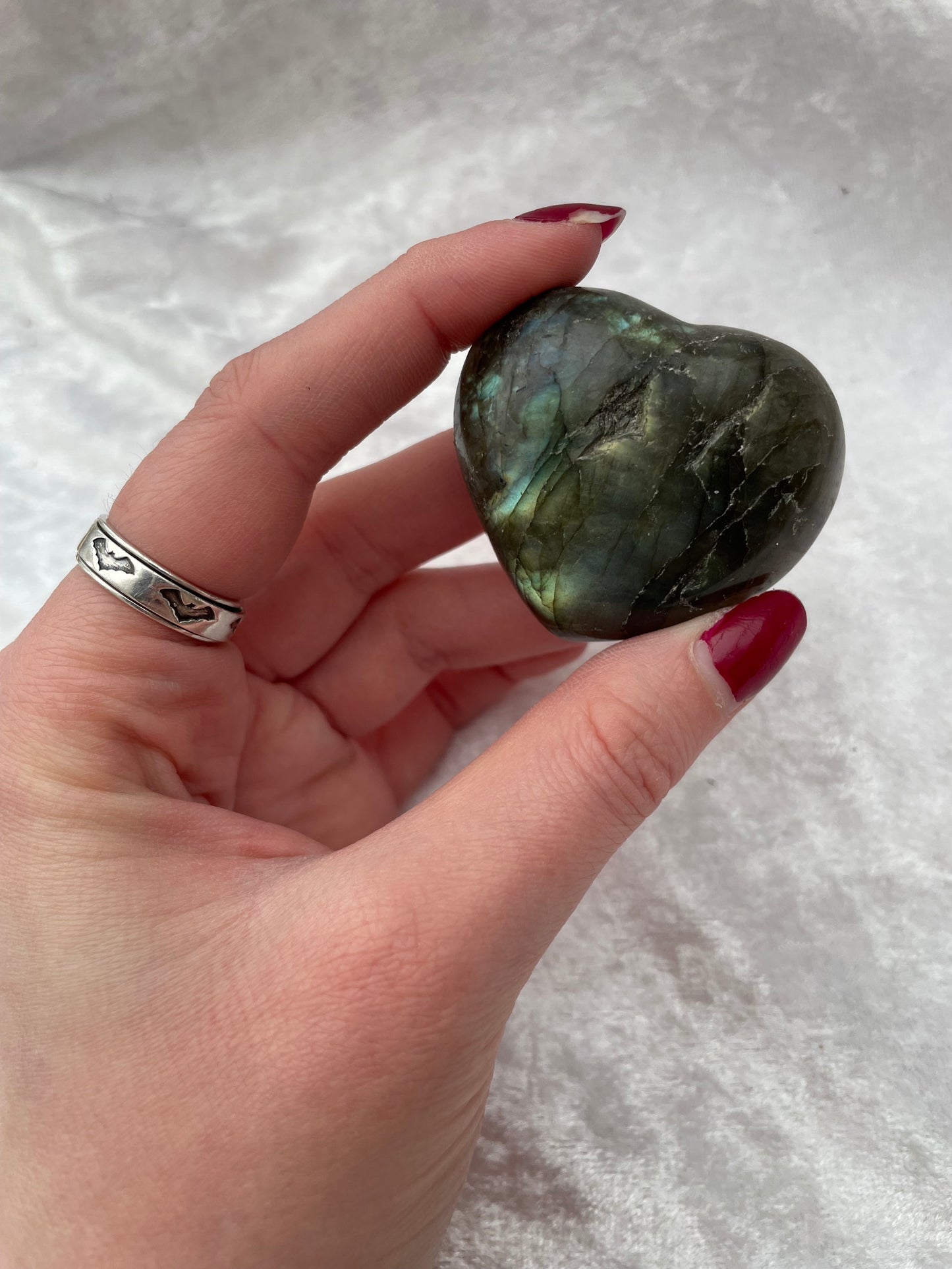 Labradorite Heart