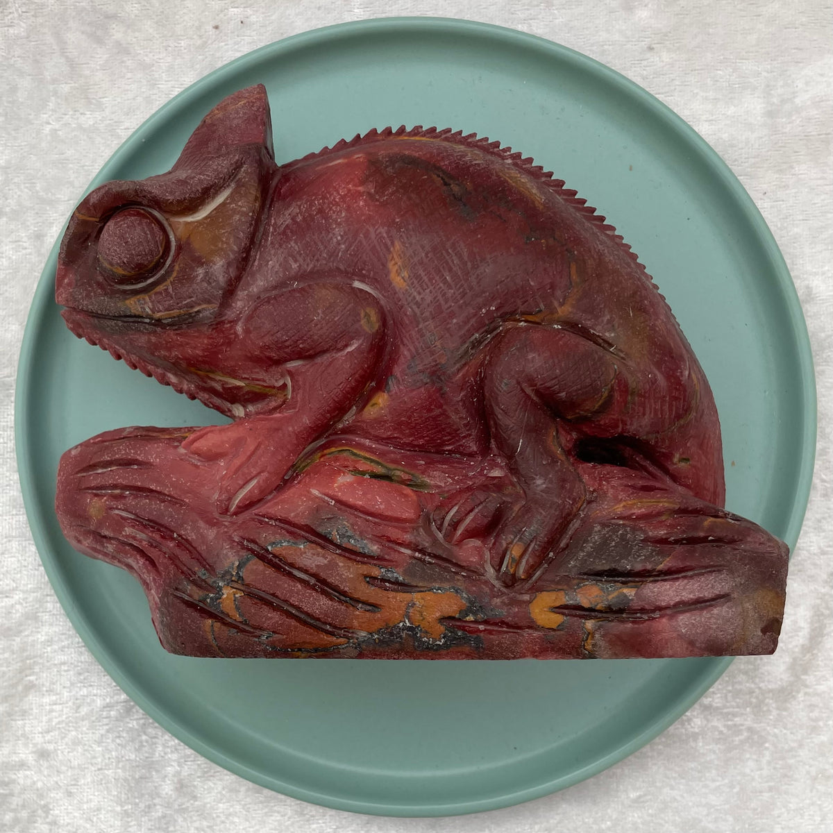 Large Mookaite Chameleon Lizard Carving