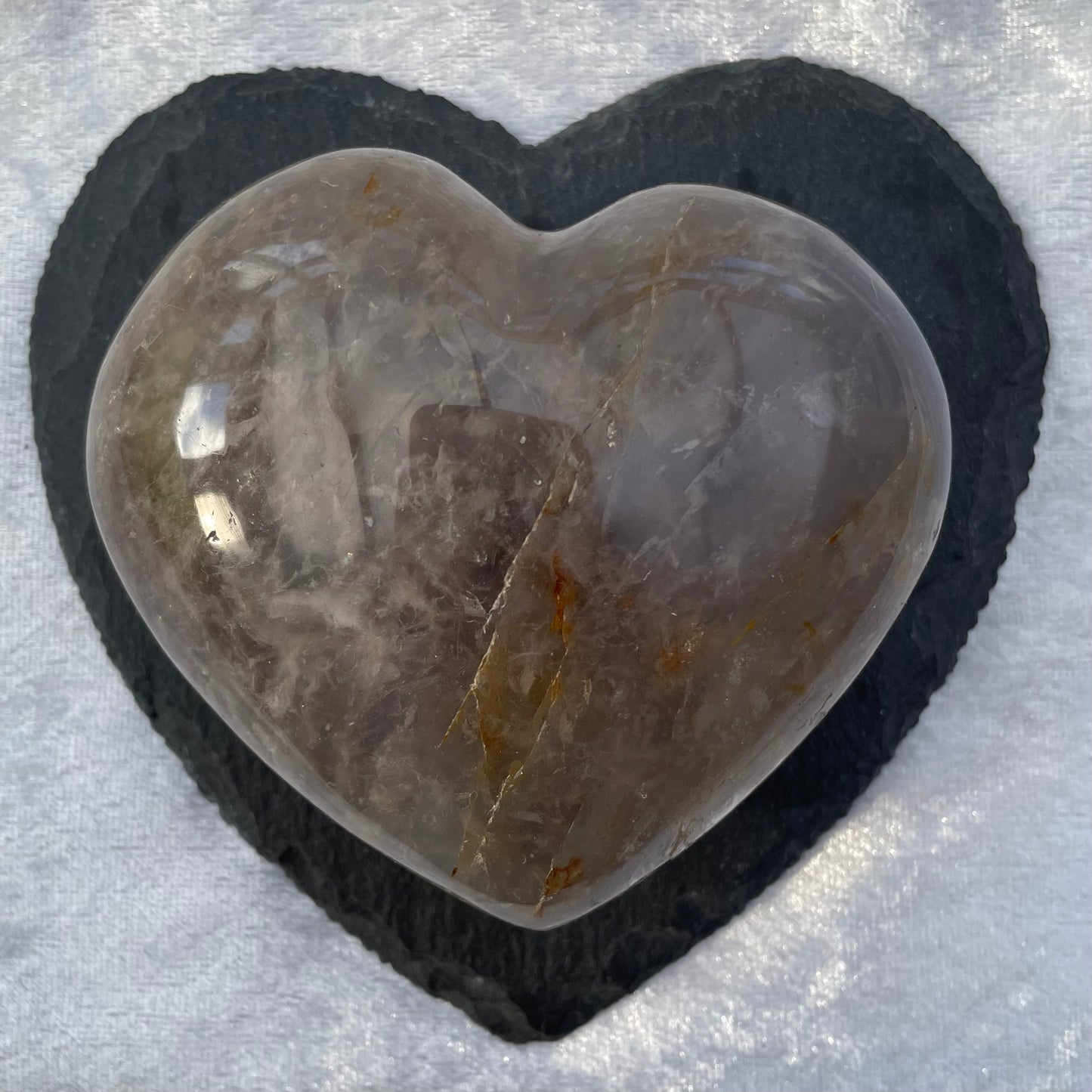 Blue Rose Quartz Heart