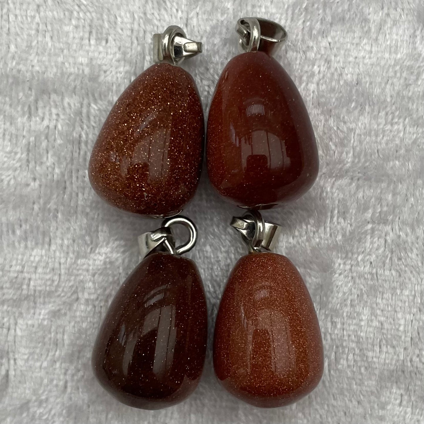 Goldstone Drop Pendants