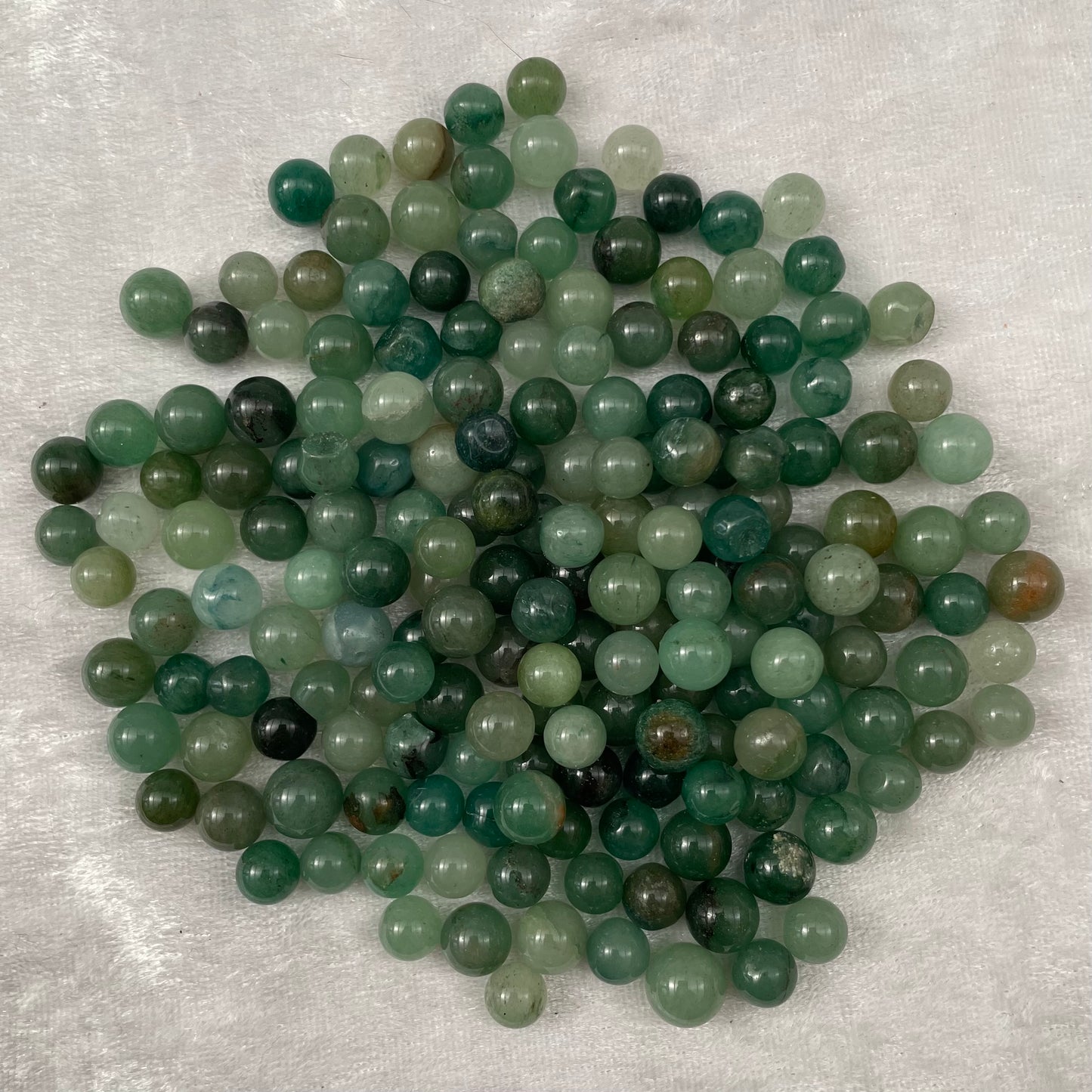 Tiny Green Aventurine Spheres
