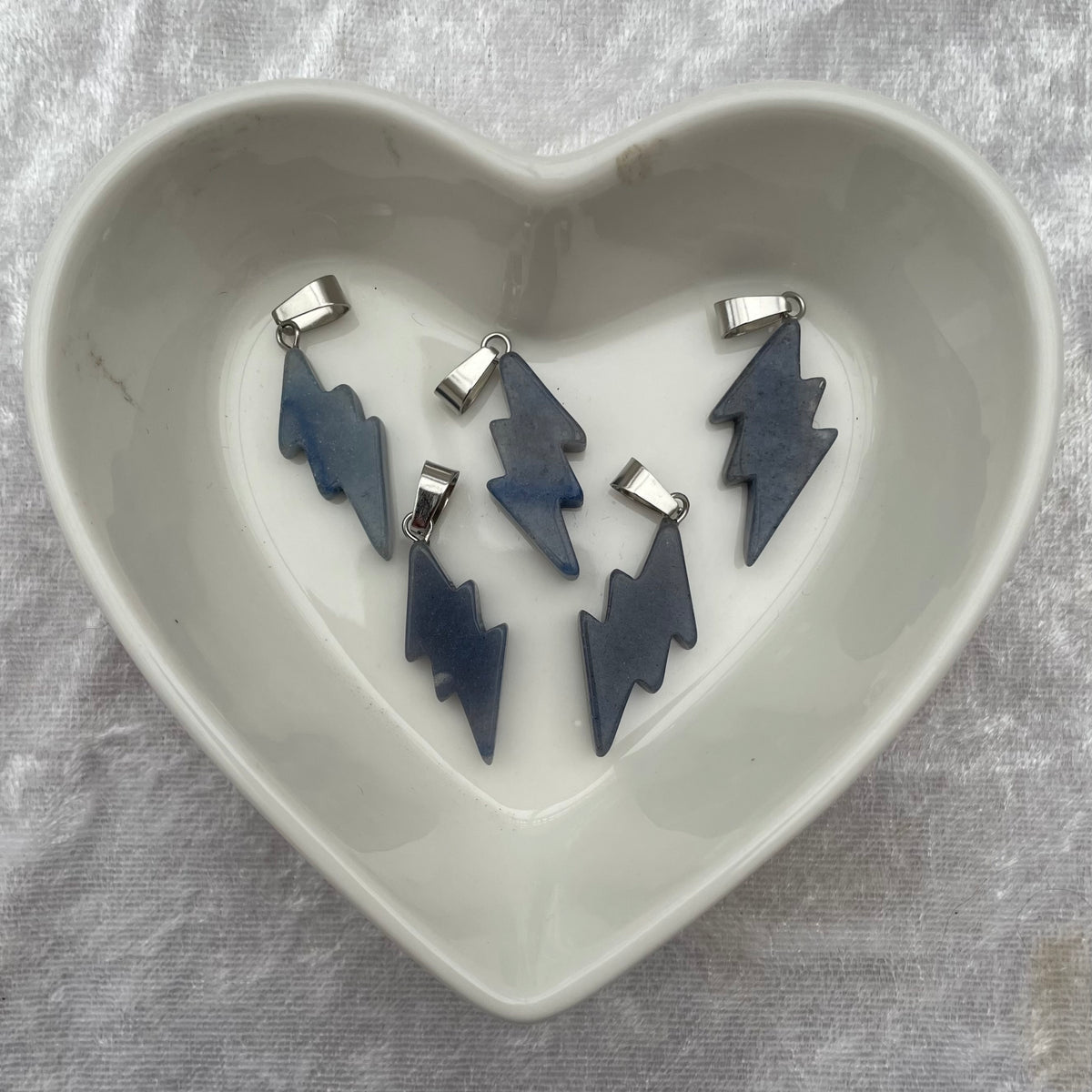 Blue Quartz Lightning Pendants