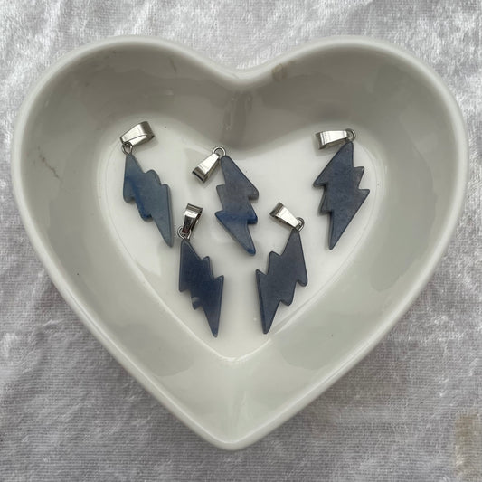 Blue Quartz Lightning Pendants