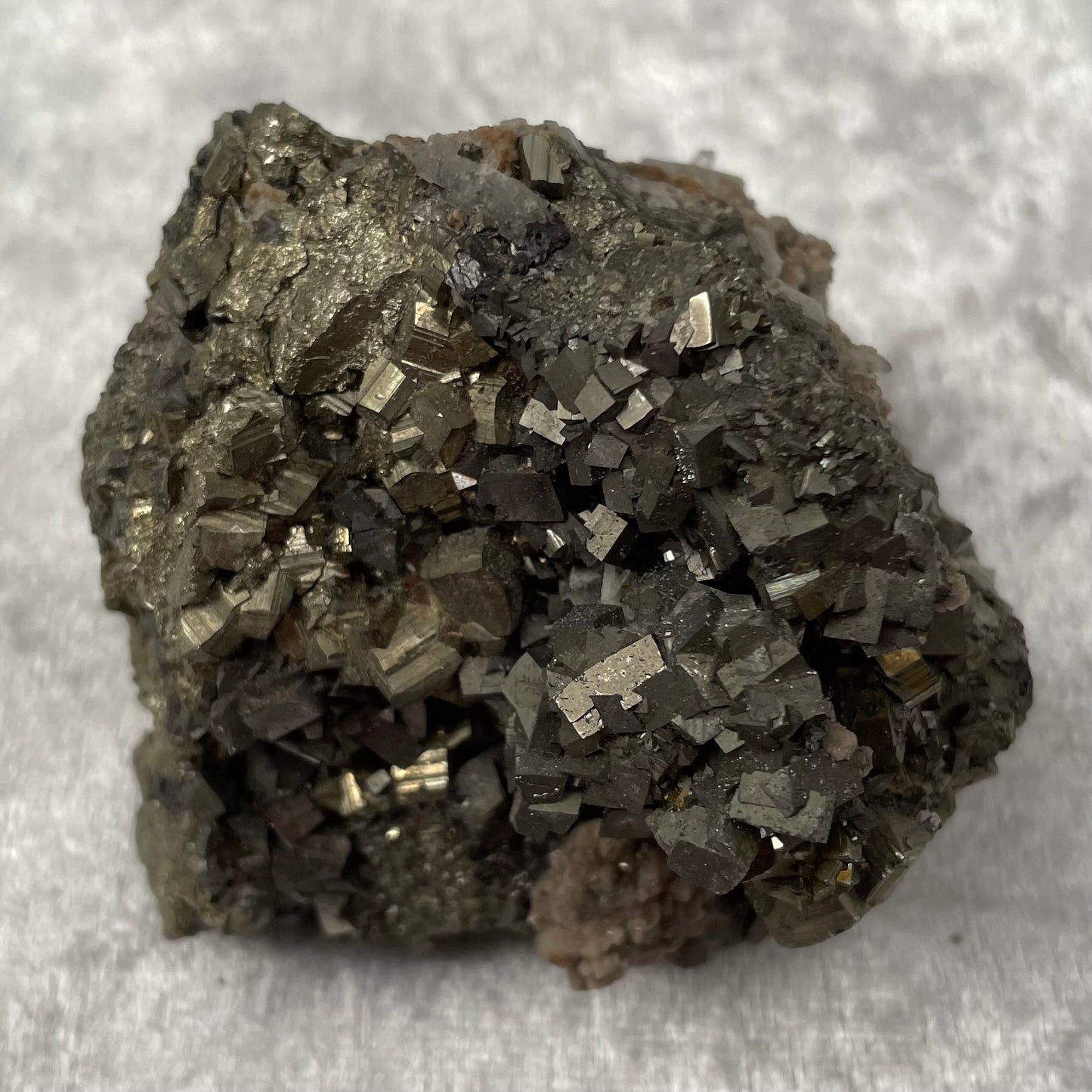 Pyrite Cluster With Quartz