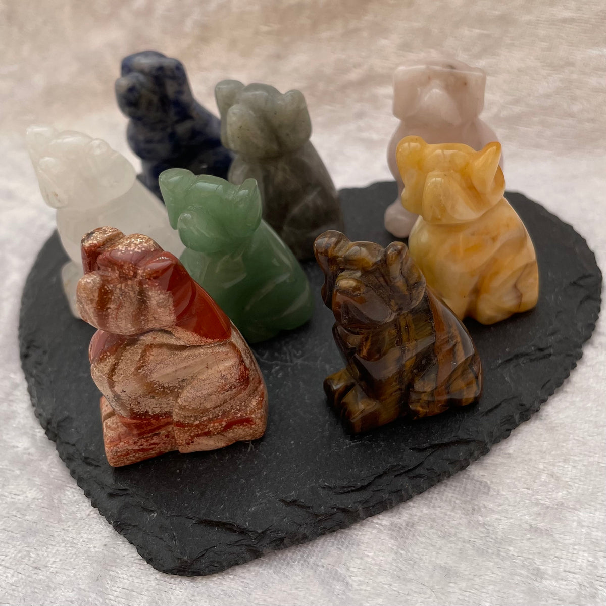 Crystal Dog Carvings