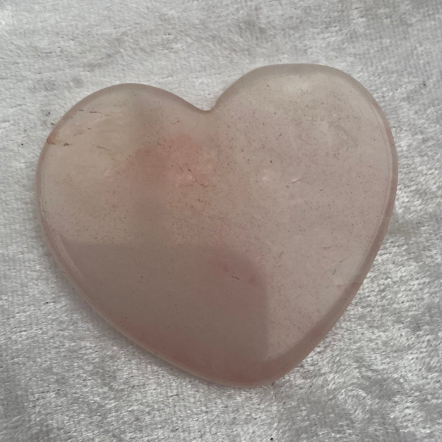 Flat Rose Quartz Heart