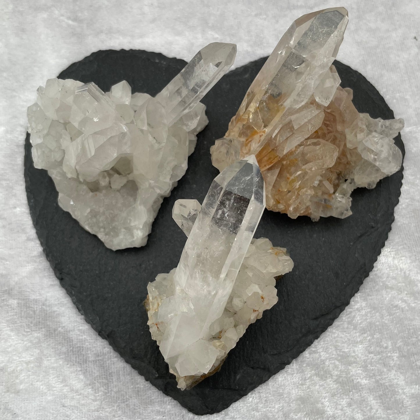 Clear Quartz Point Clusters