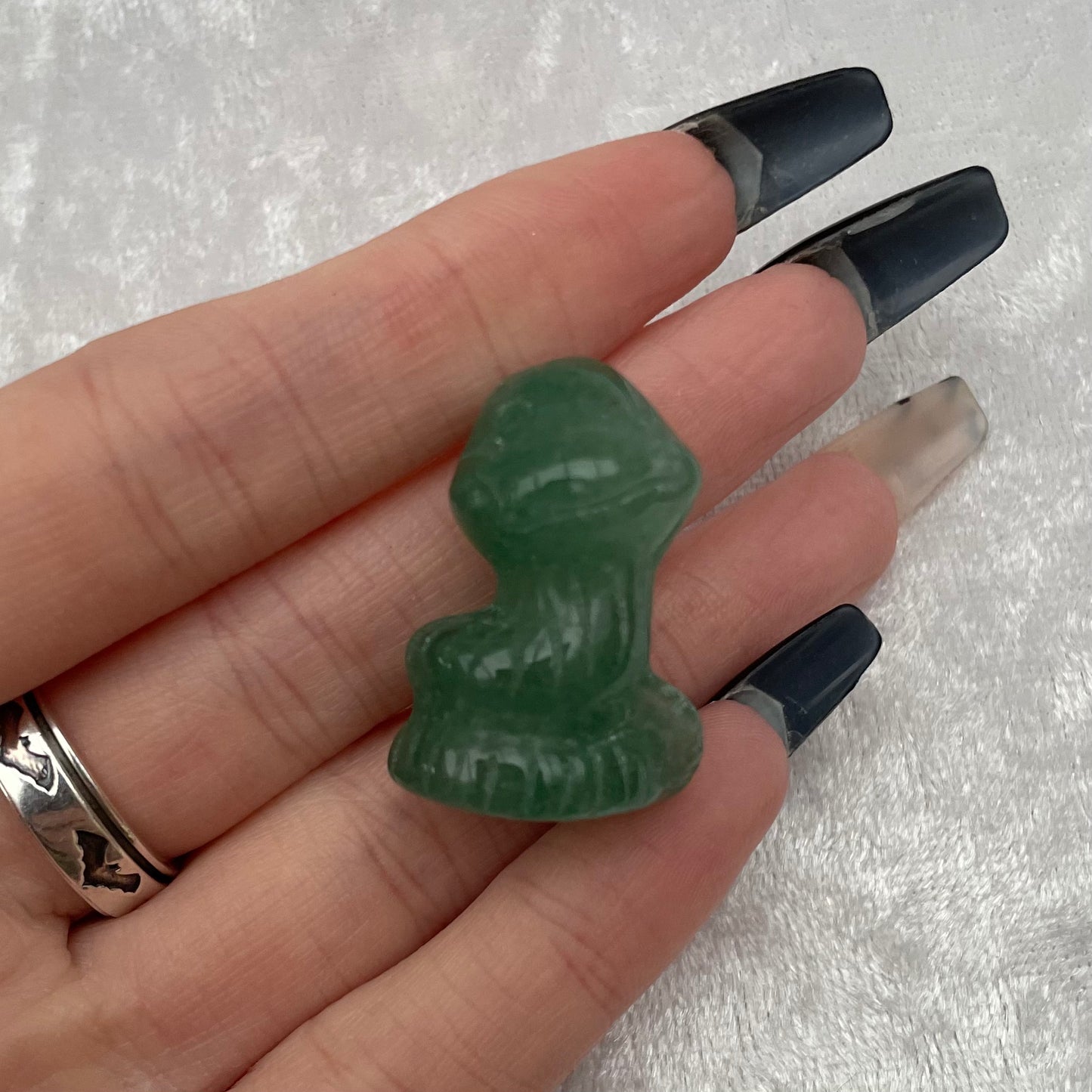 Green Aventurine Snake Carving