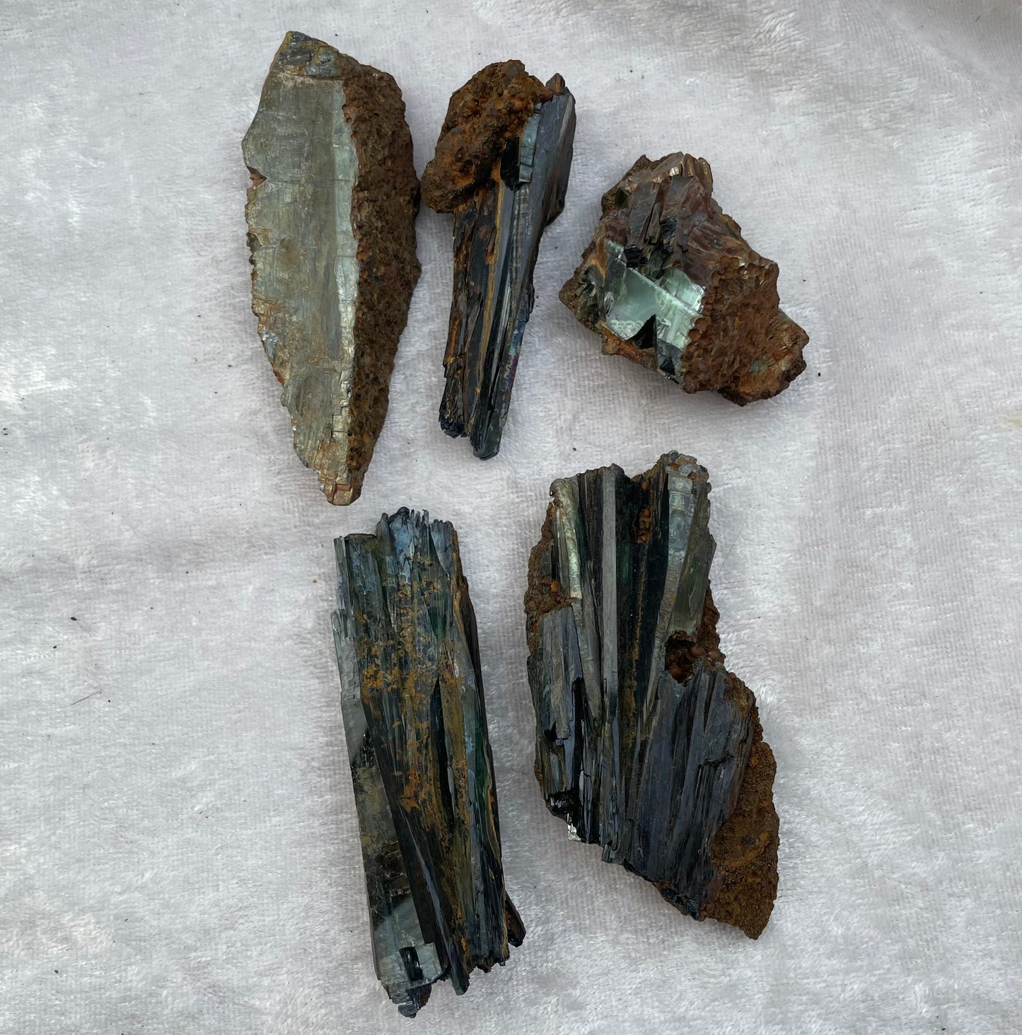 Natural Vivianite Pieces