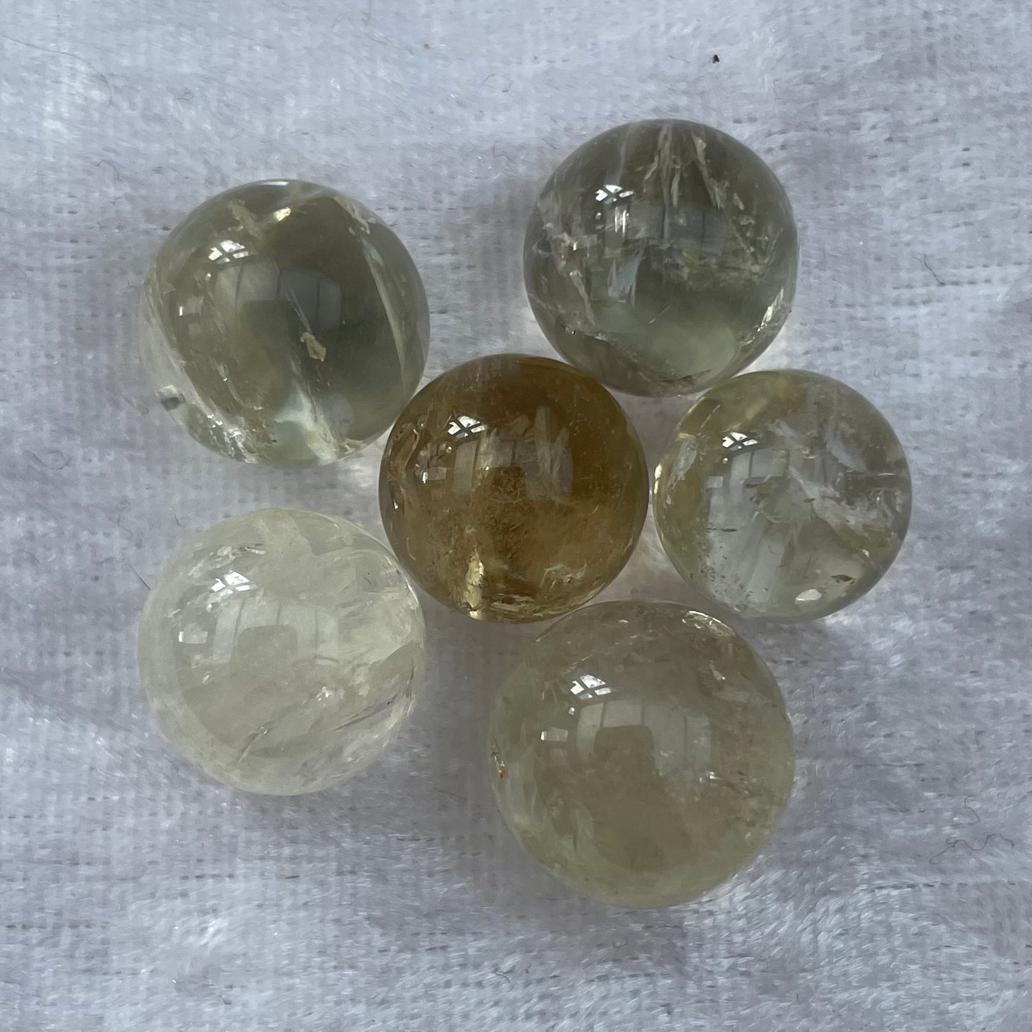 Mini Citrine Spheres
