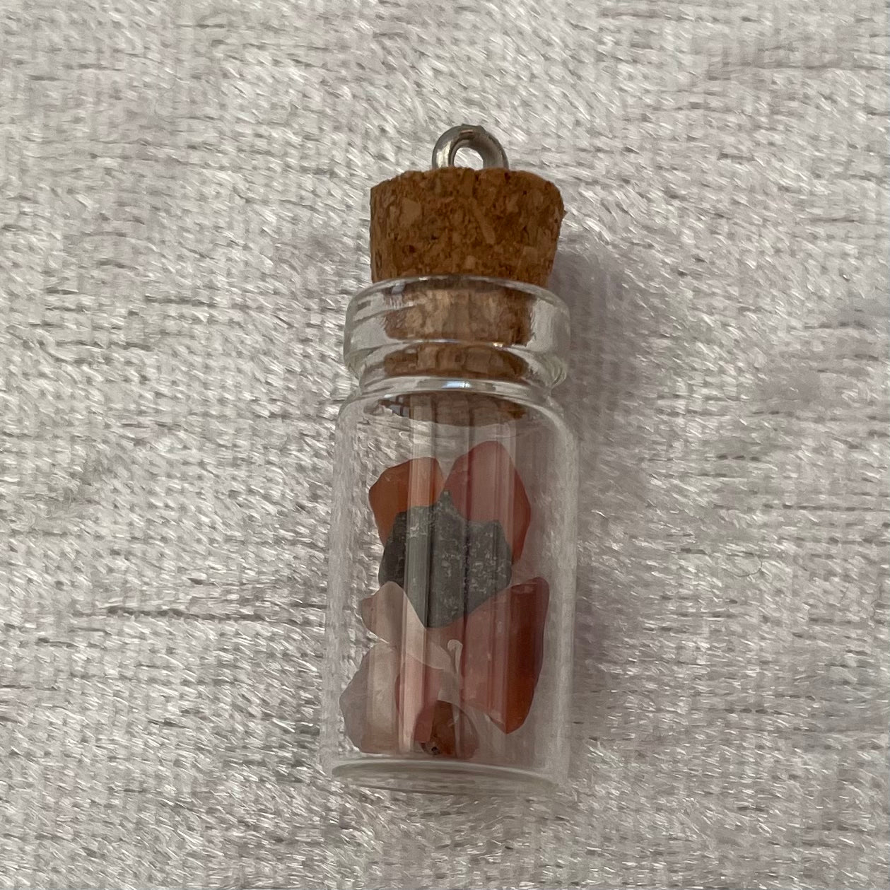 Carnelian Cork Chip Bottle Pendant