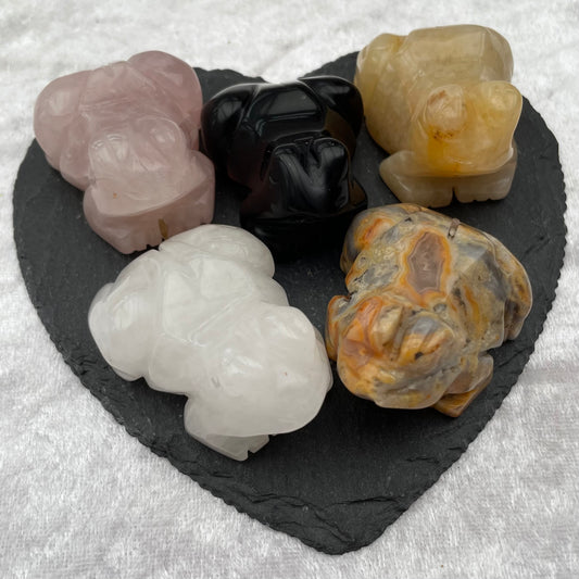 Crystal Frog Carvings