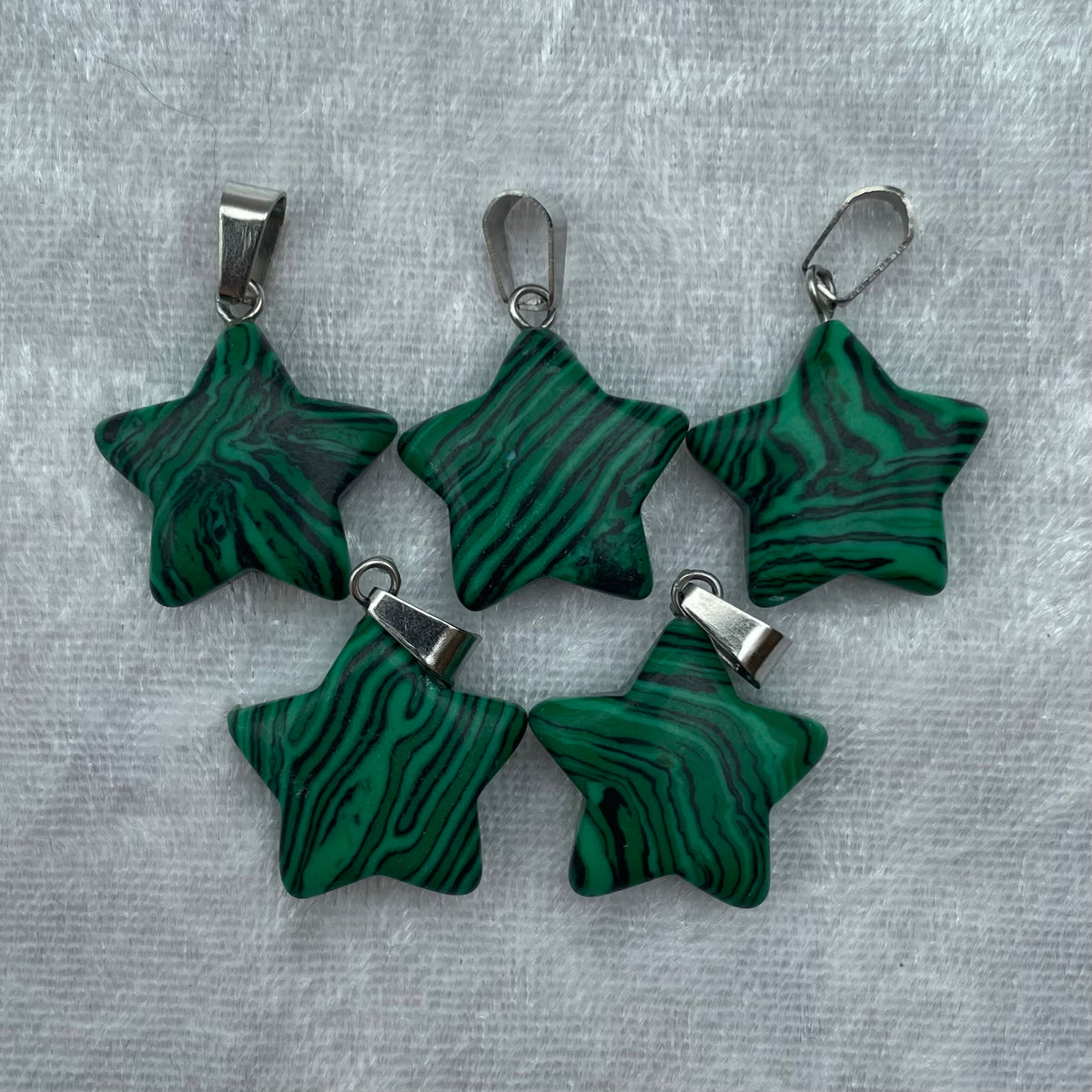 Artificial Malachite Star Pendants