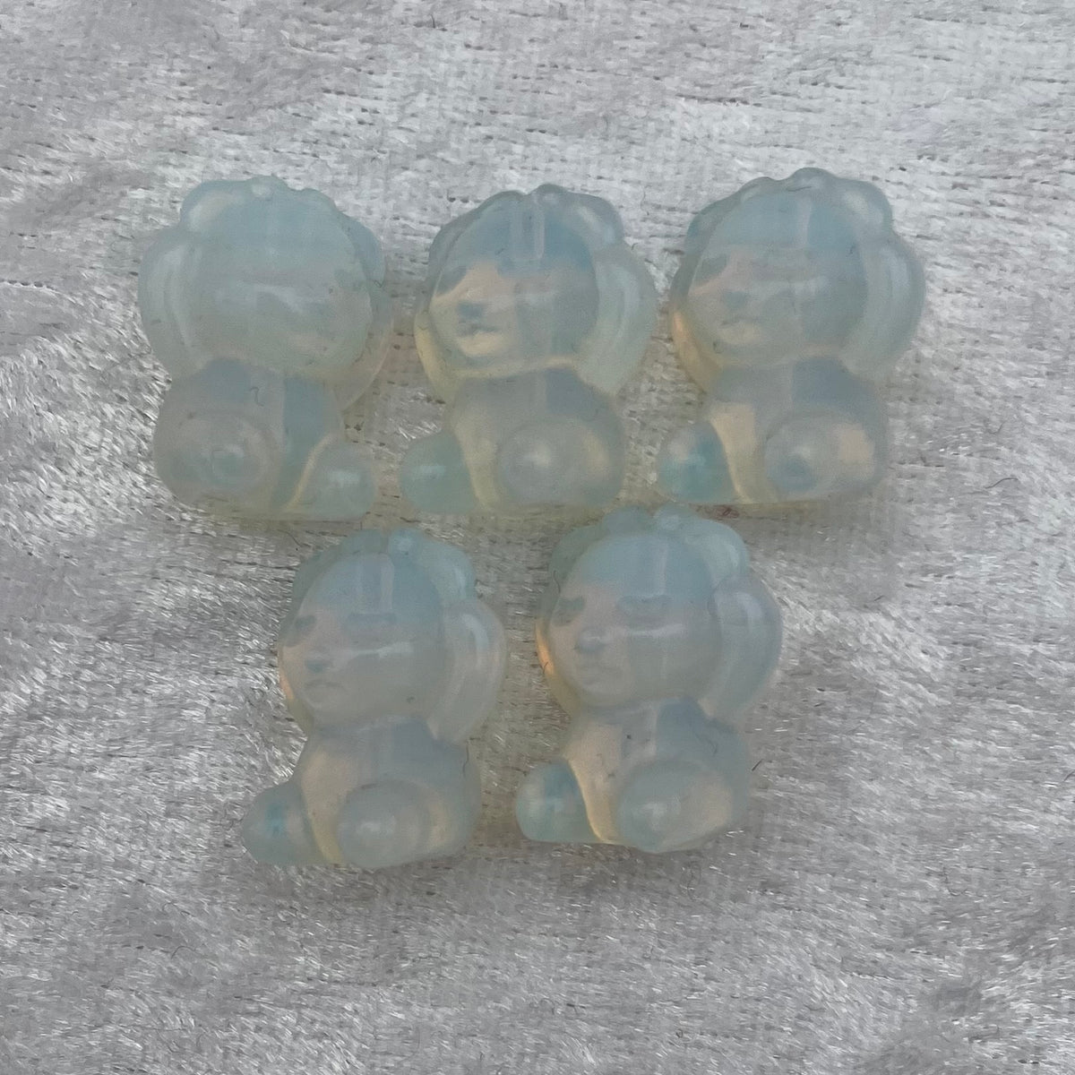 Mini Opalite Teddy Bear Carvings