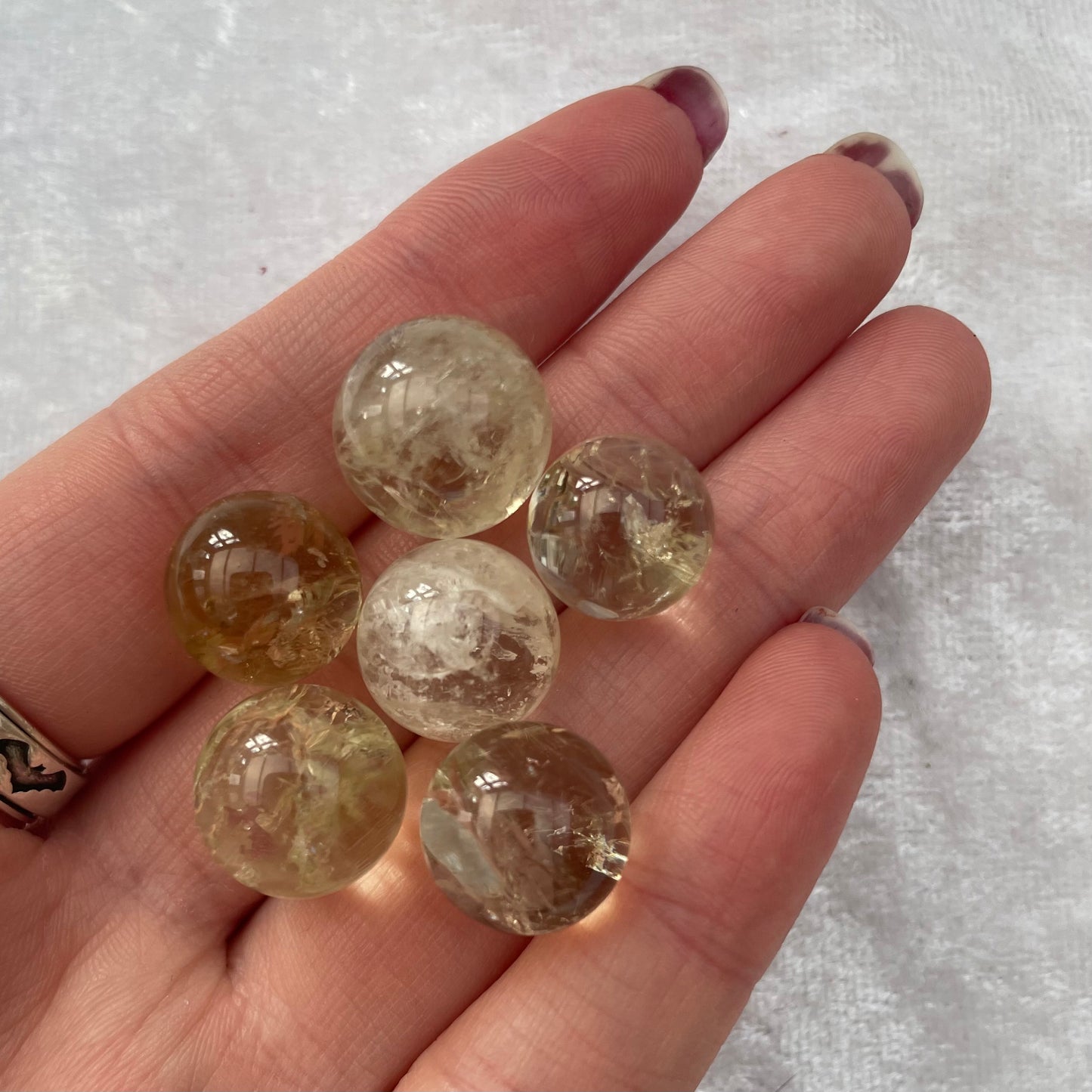 Mini Citrine Spheres