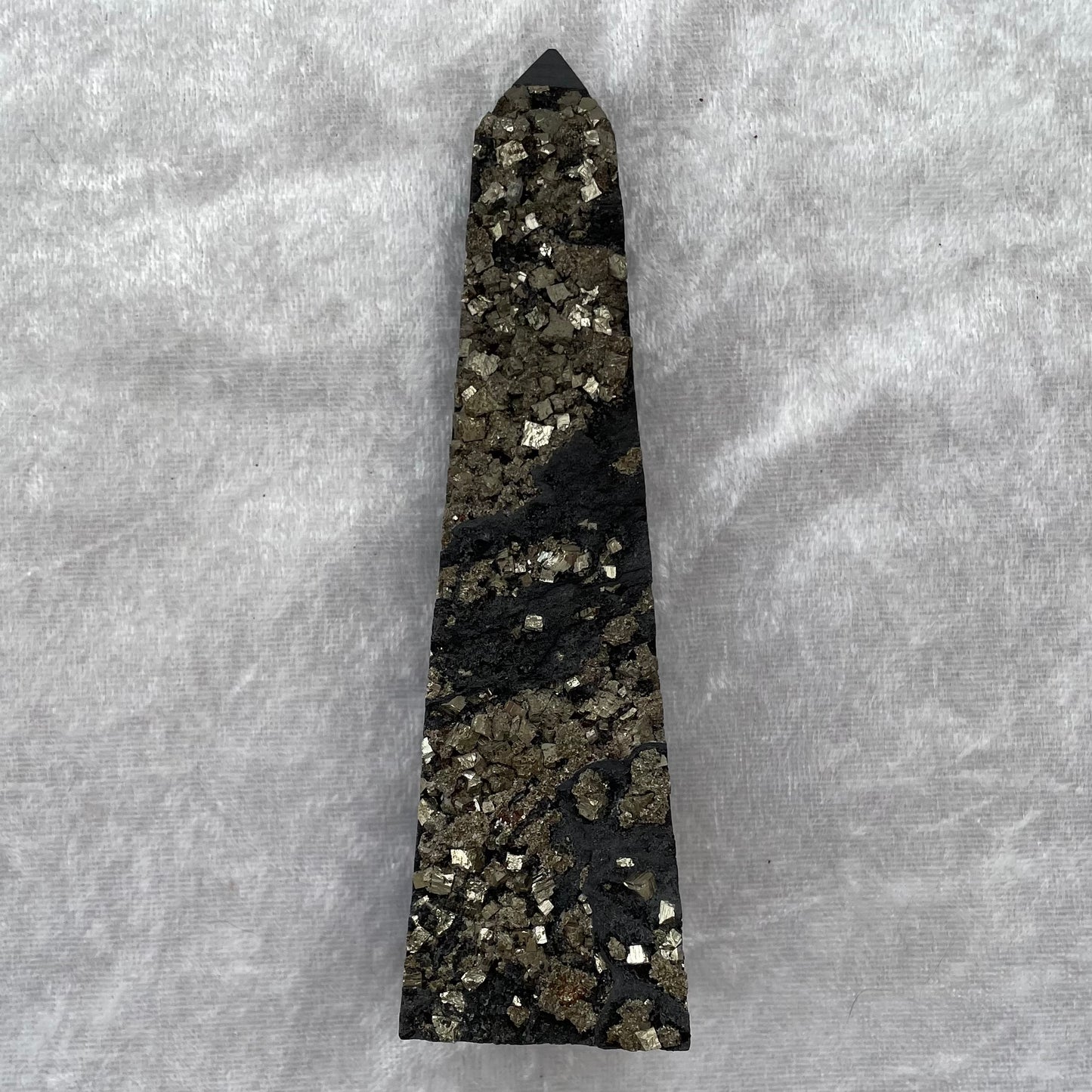 Pyrite Druzy Obelisk