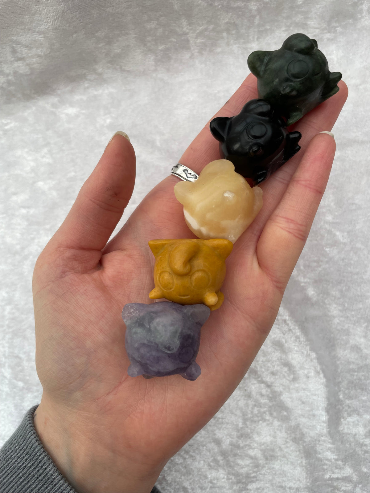 Crystal Pokémon Jigglypuff Carvings
