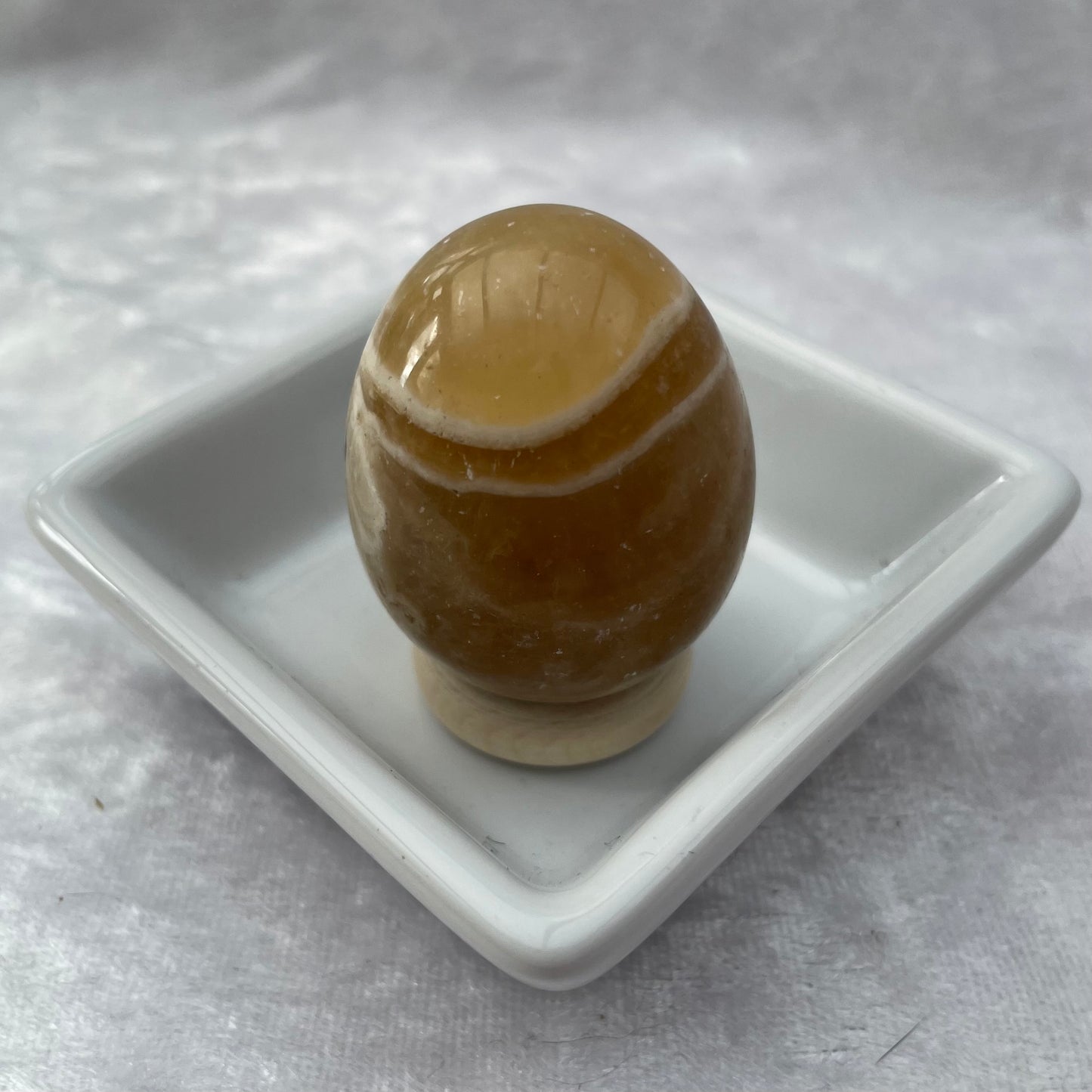 Honey Calcite Egg