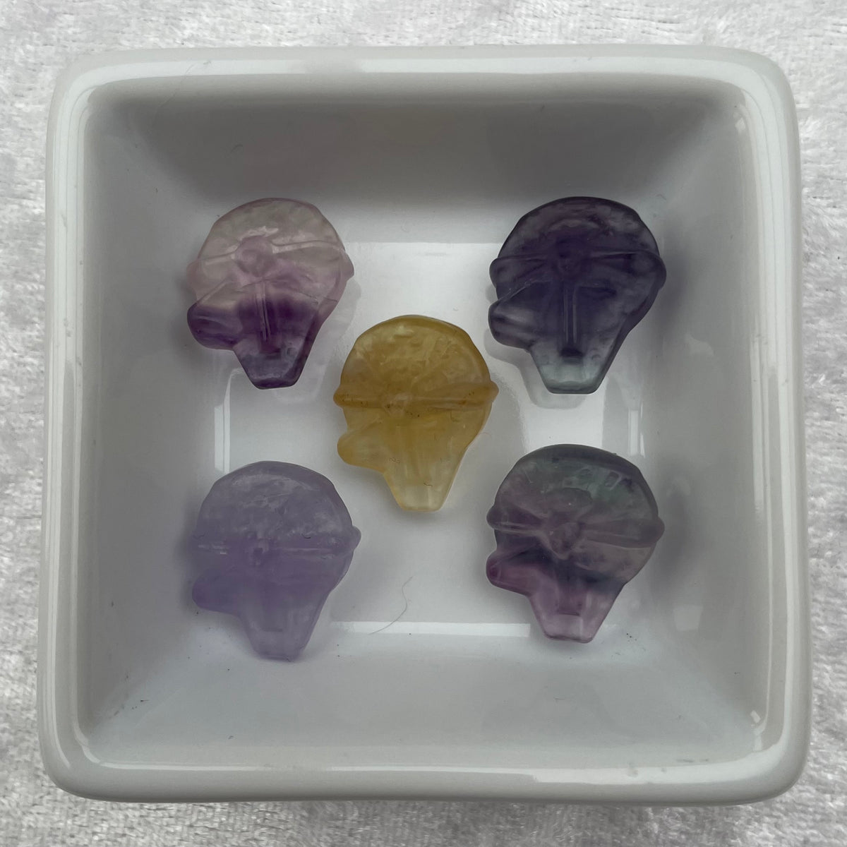 Mini Rainbow Fluorite Star Wars Millennium Falcon Carvings
