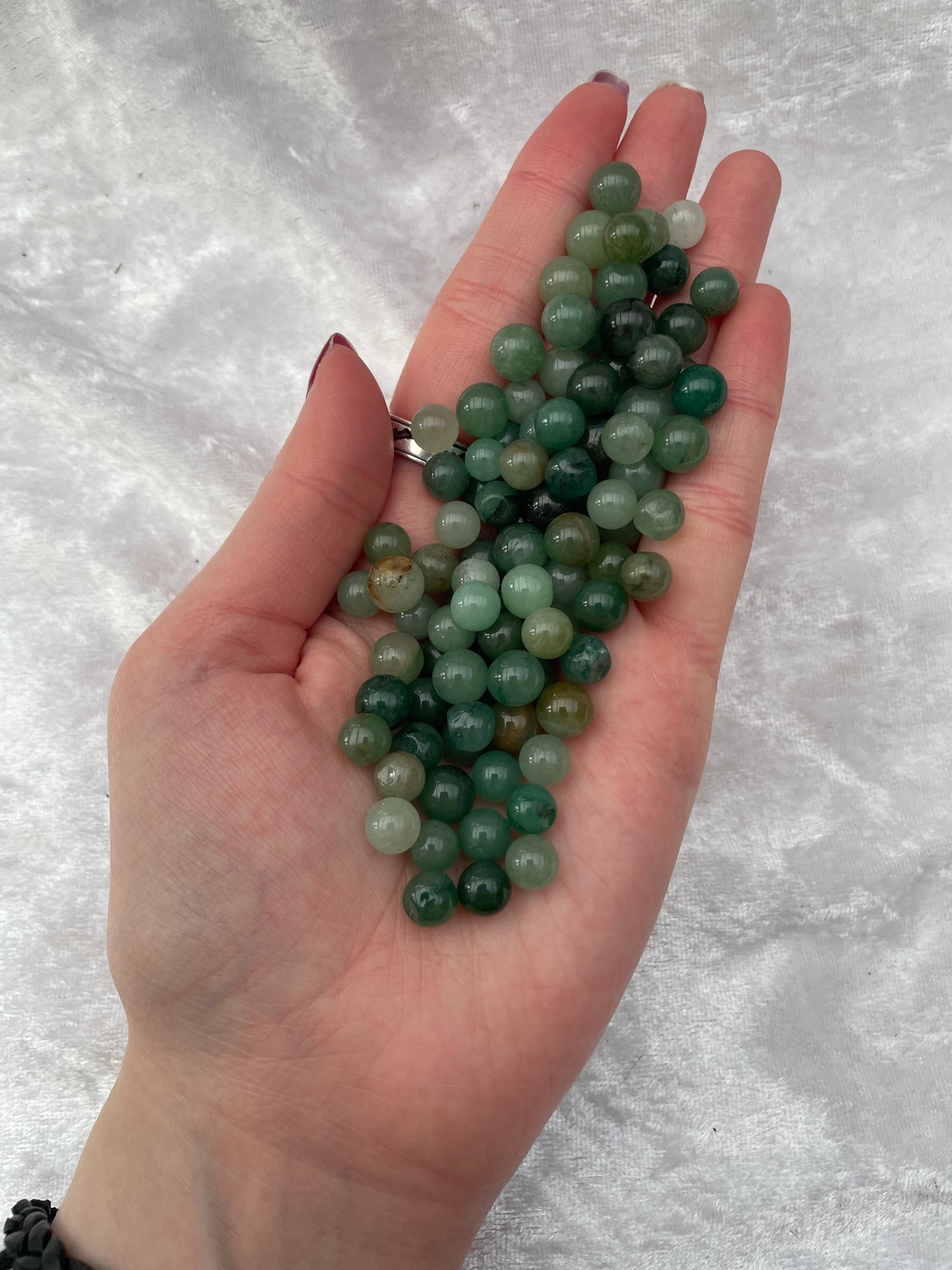 Tiny Green Aventurine Spheres