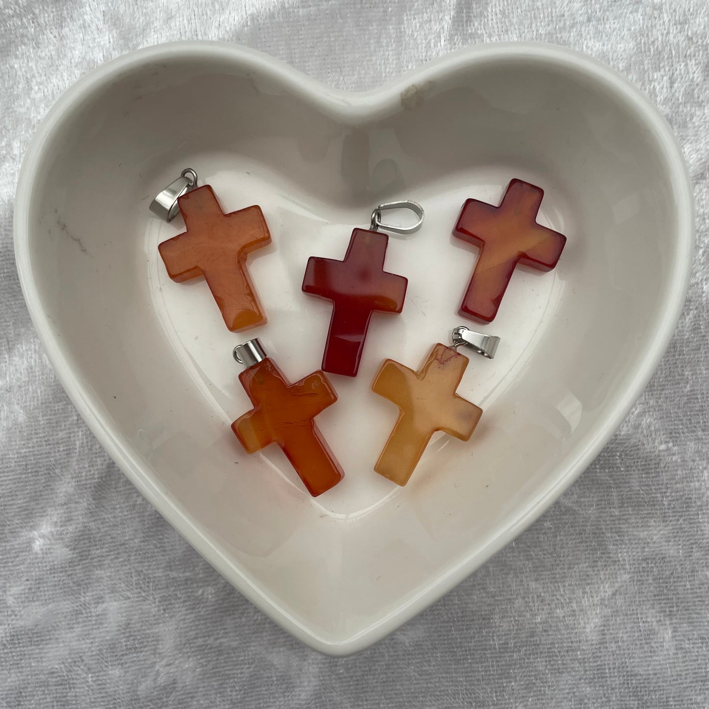 Carnelian Cross Pendants