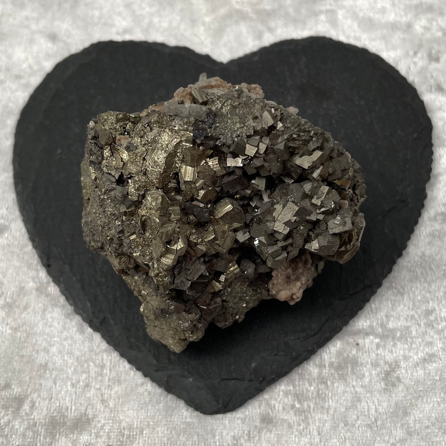 Pyrite Cluster With Quartz