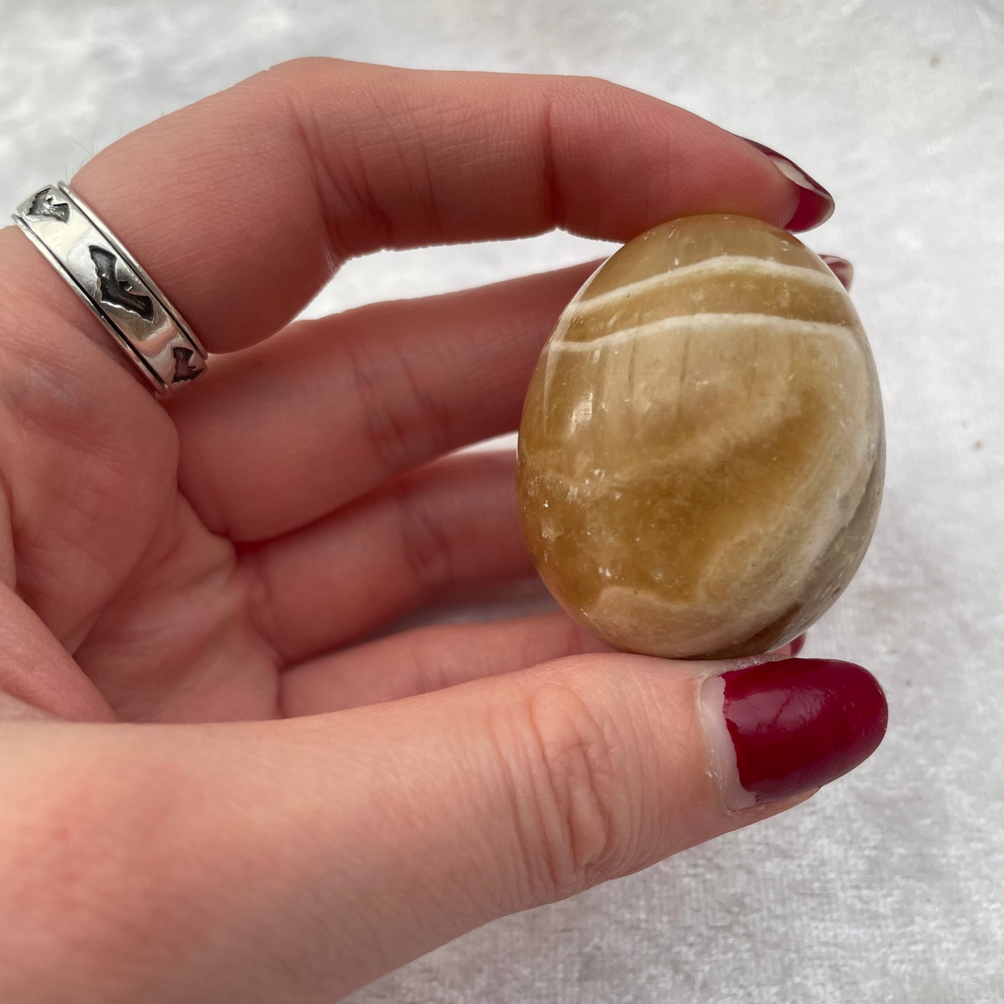 Honey Calcite Egg