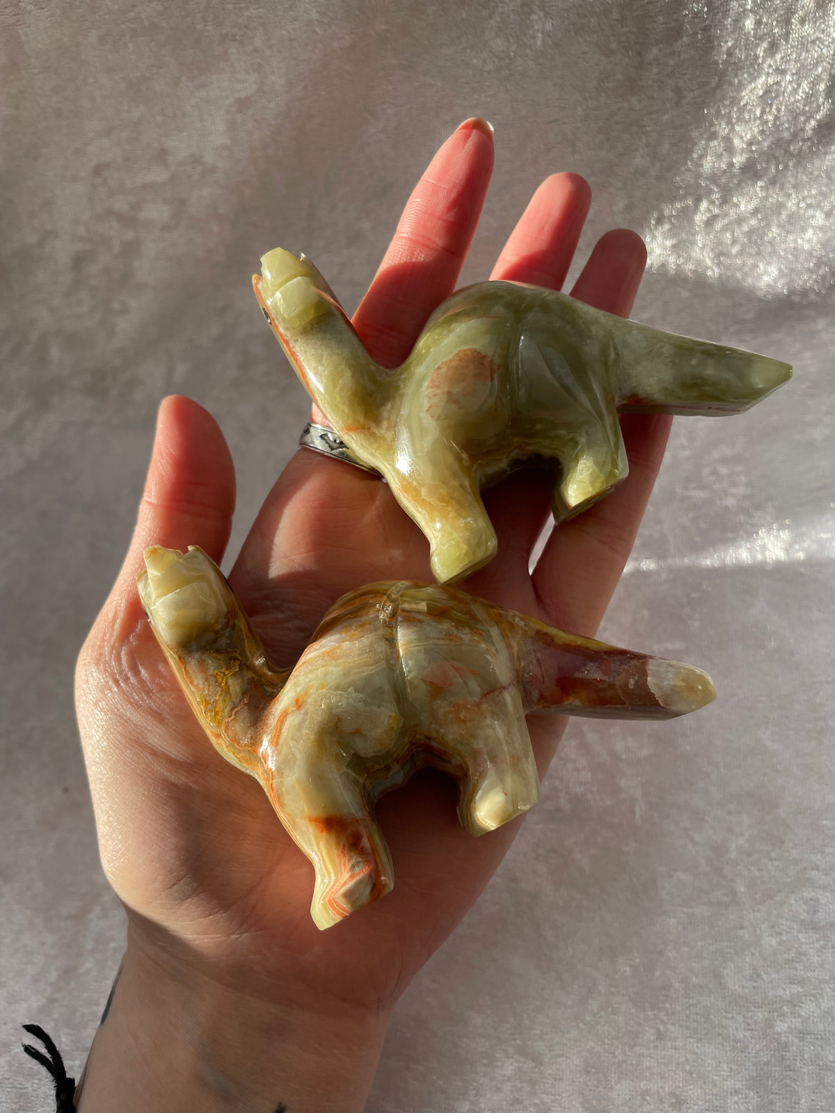Onyx Brontosaurus Dinosaur Ornaments