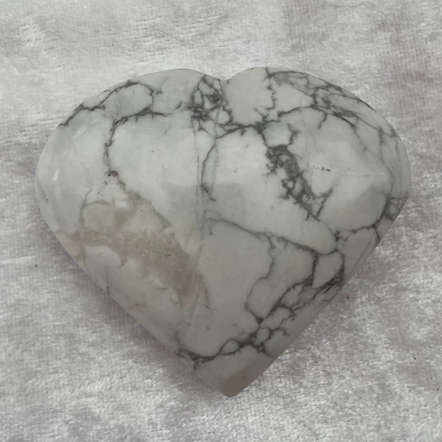 White Howlite Heart