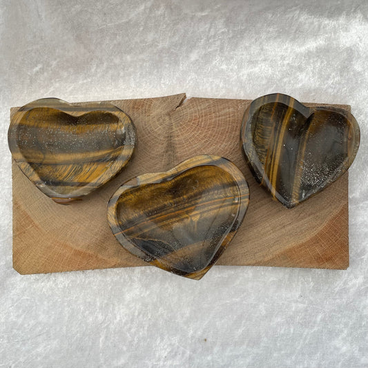 Heart Shaped Tigers Eye Bowl