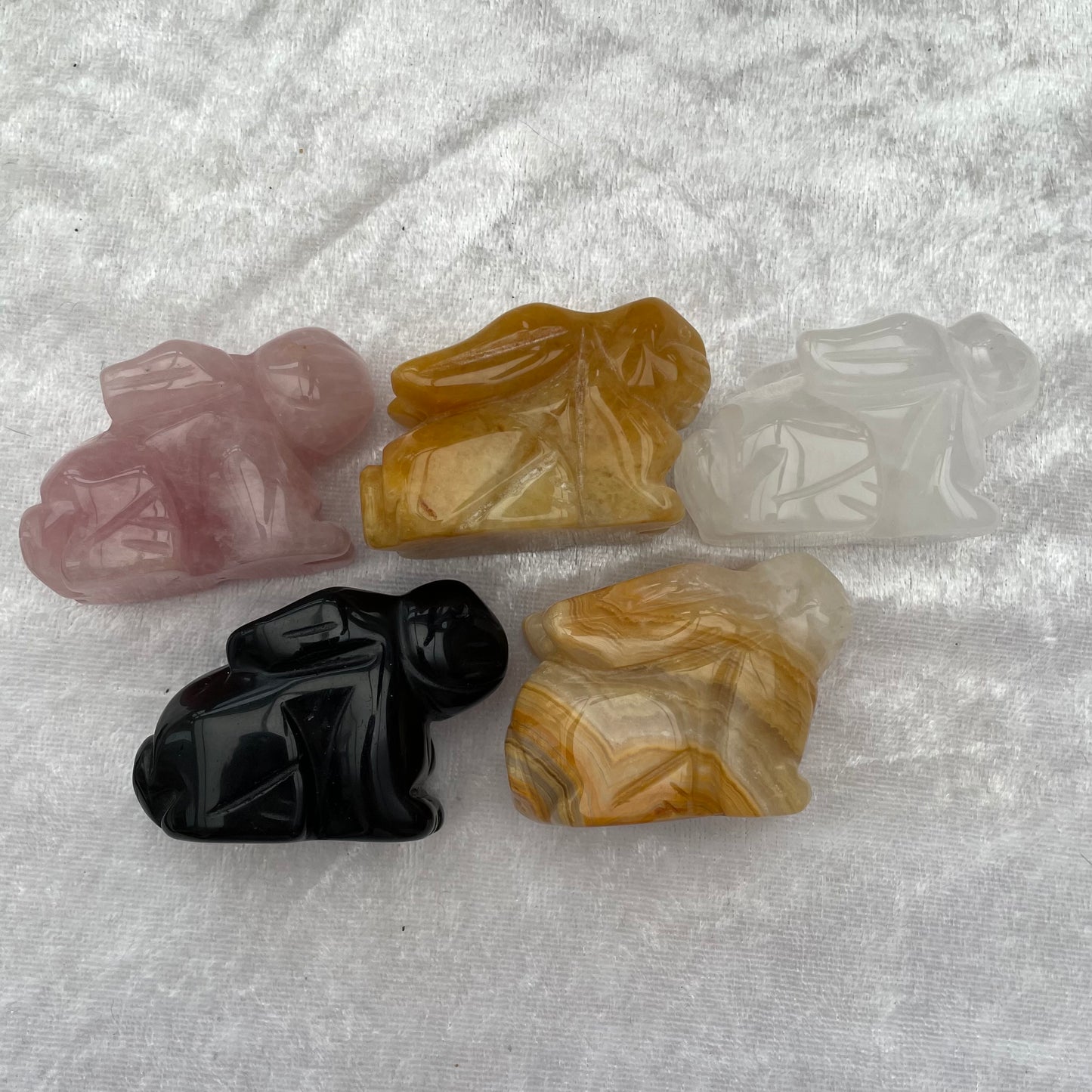 Crystal Rabbit Carvings