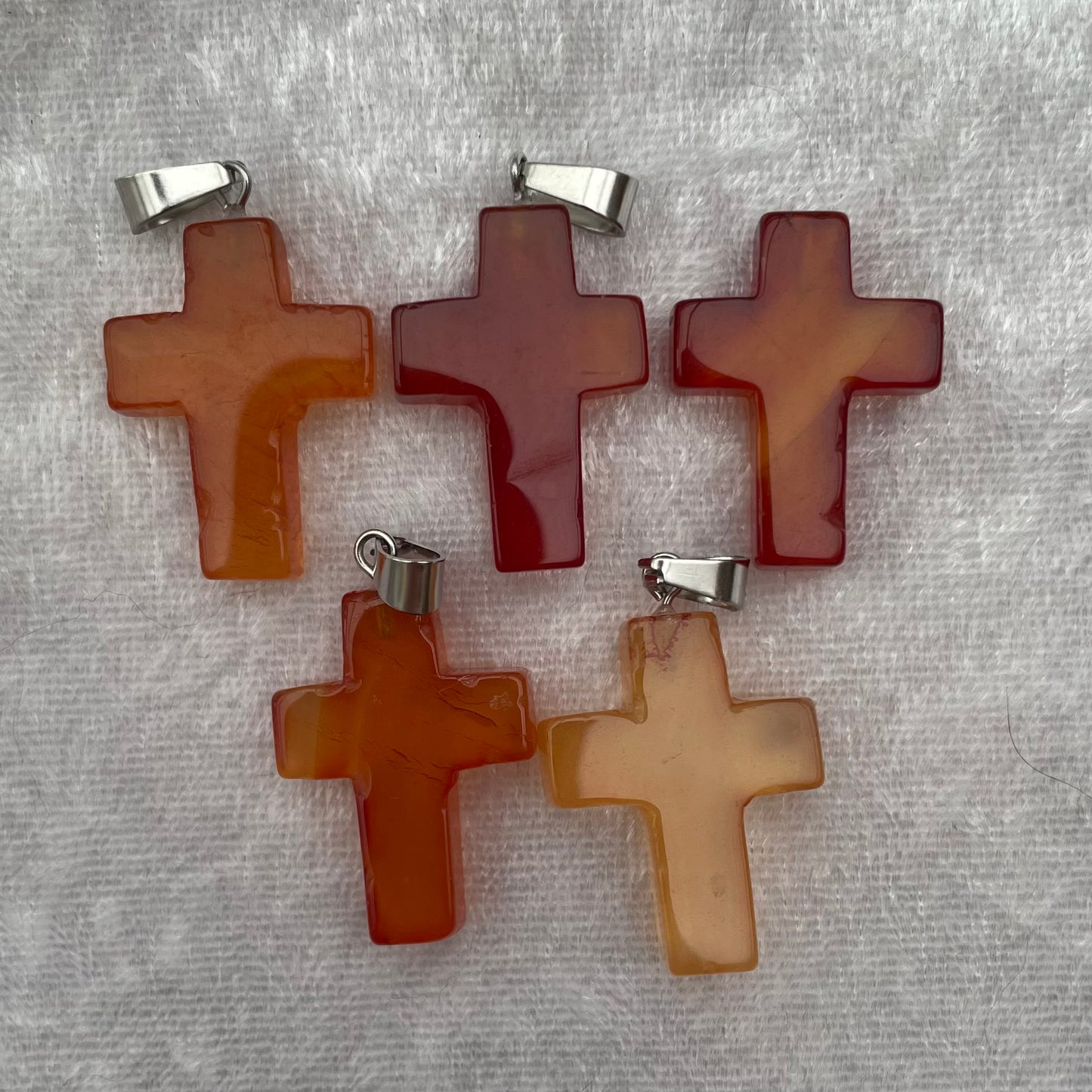 Carnelian Cross Pendants