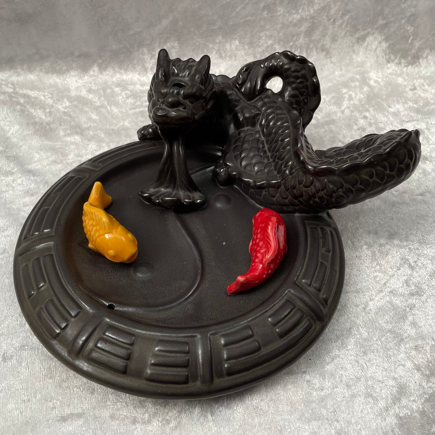 Yin and Yang Chinese Dragon Incense Burner