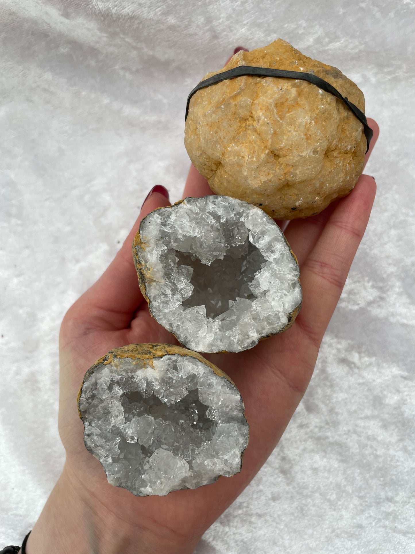 Split Quartz Geode Pairs