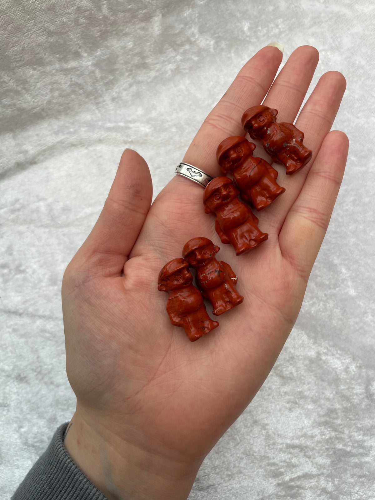 Red Jasper Mario Carvings