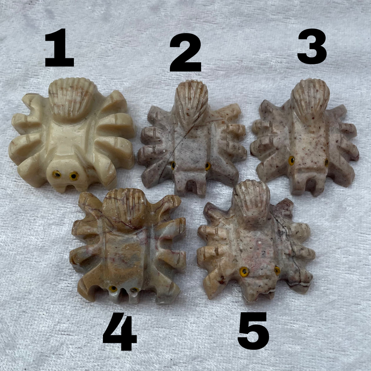 Soapstone Spider Carvings