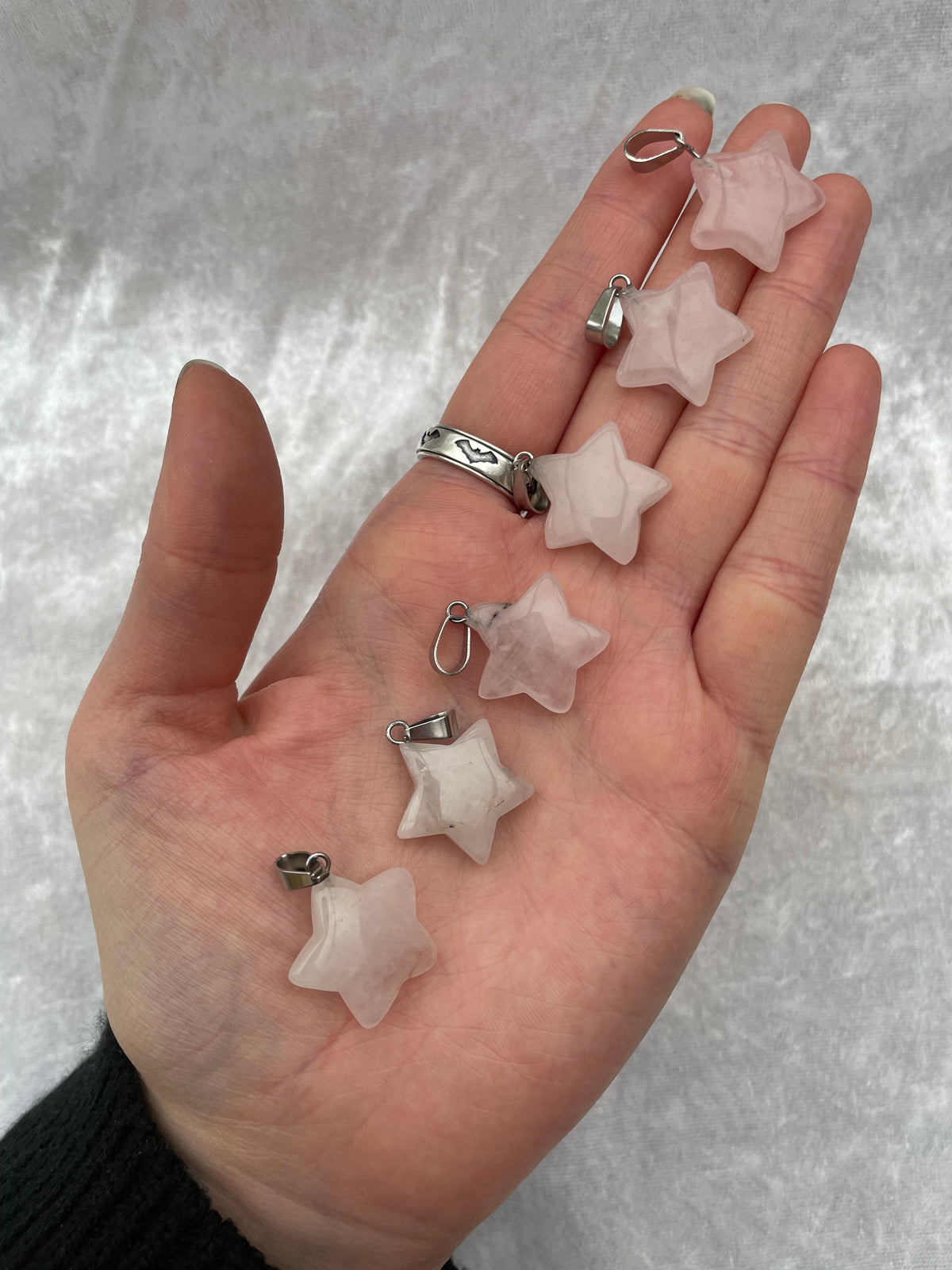 Rose Quartz Star Pendants