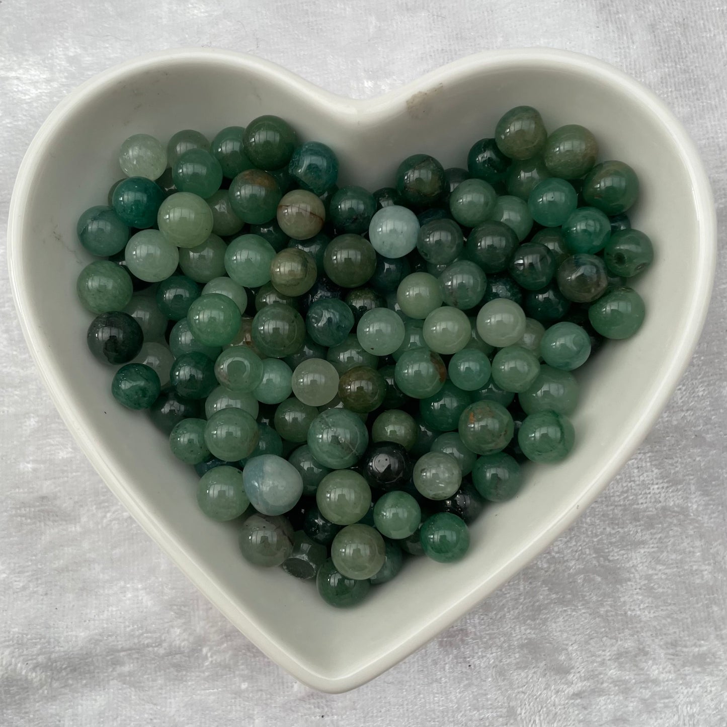 Tiny Green Aventurine Spheres