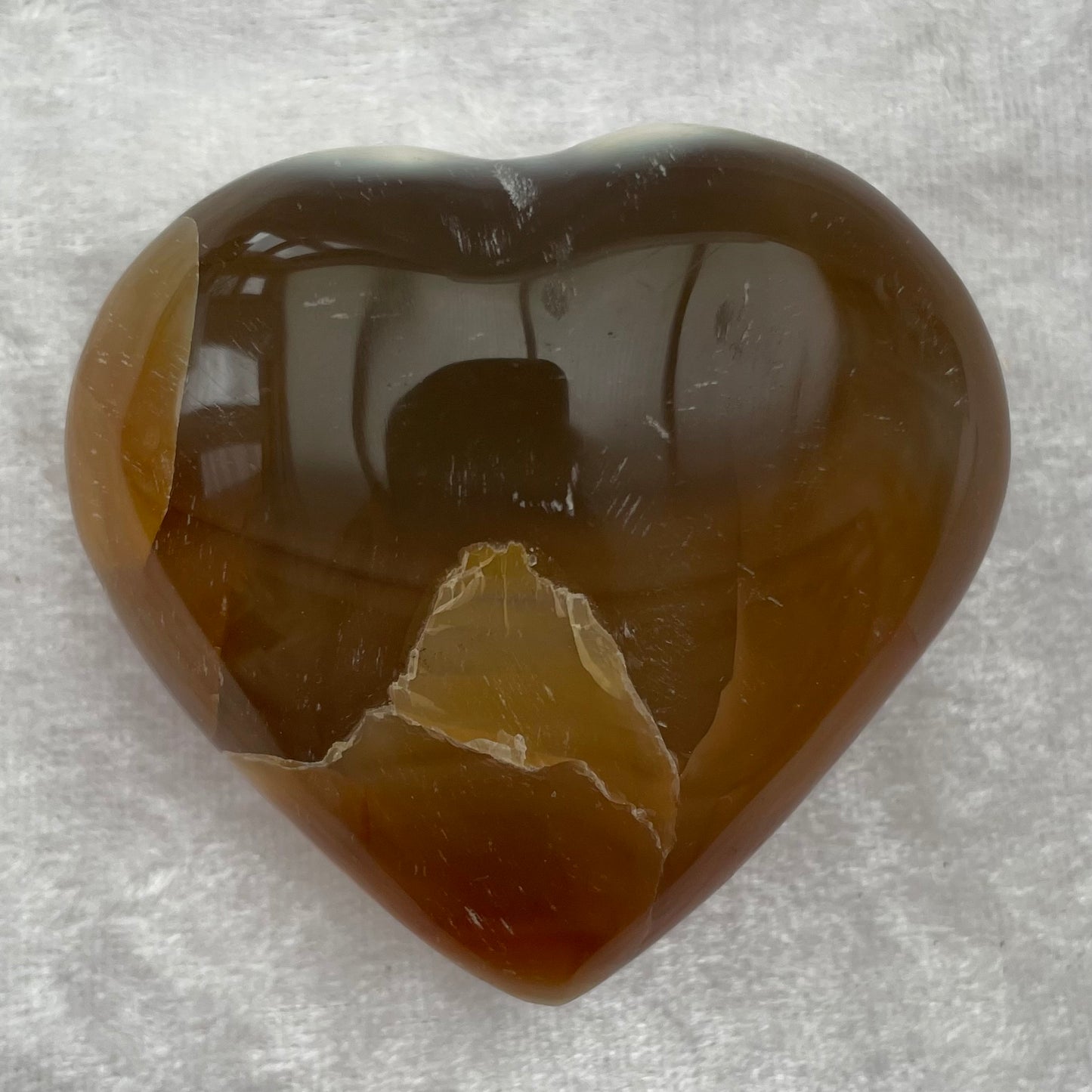 Orca Agate Heart
