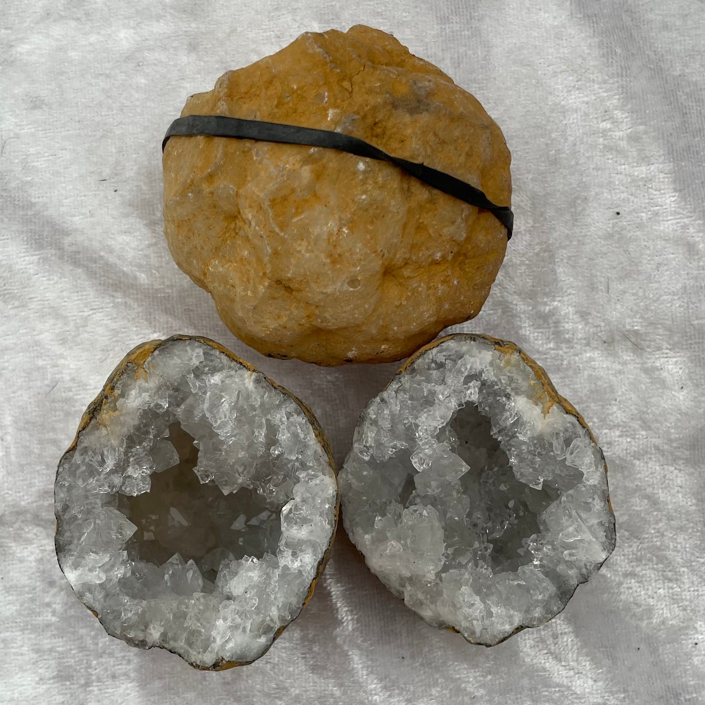 Split Quartz Geode Pairs