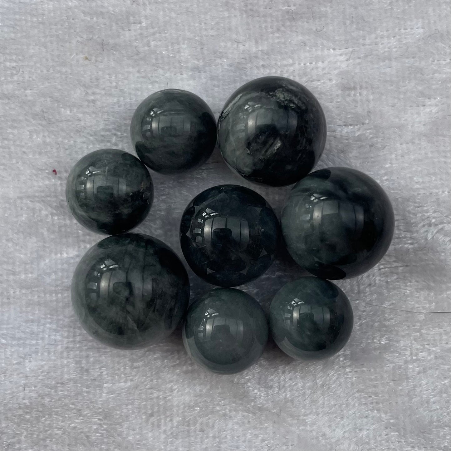 Mini Grey Cats Eye Spheres